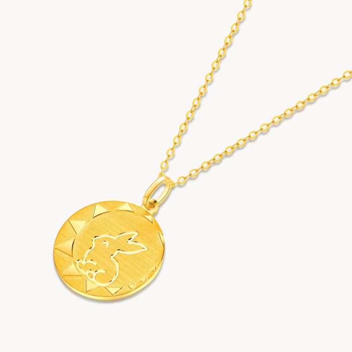 中国　置物　999.9 純金 999 Pure Gold Pendant